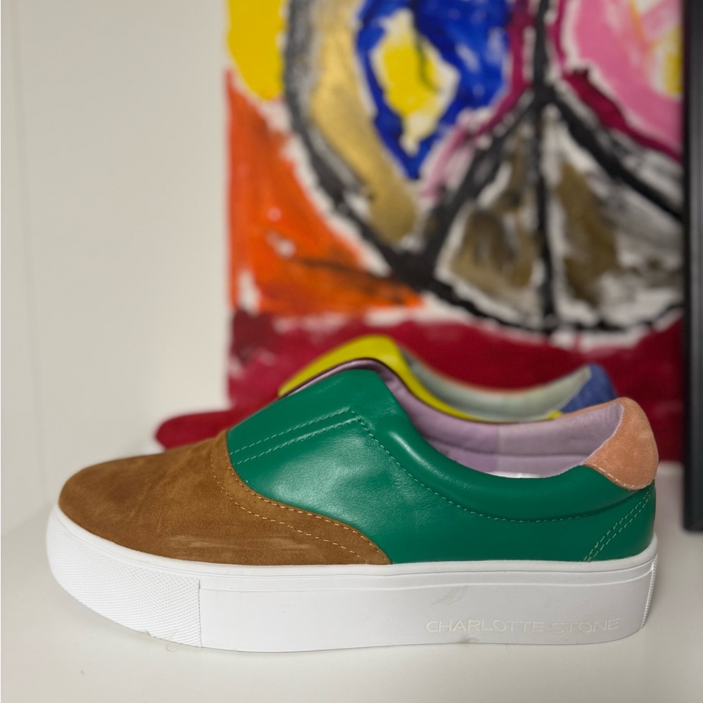 NWOT Charlotte Stone color block sneakers